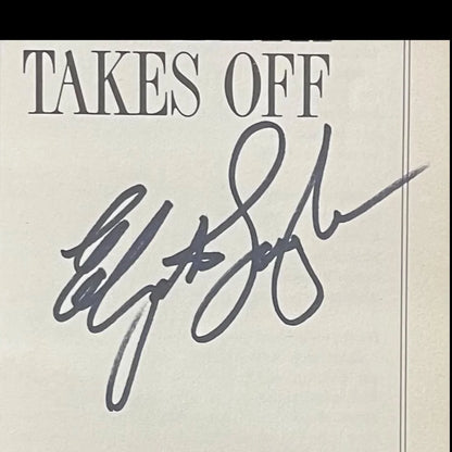 Elizabeth Taylor autographed book with black signature pen and JSA