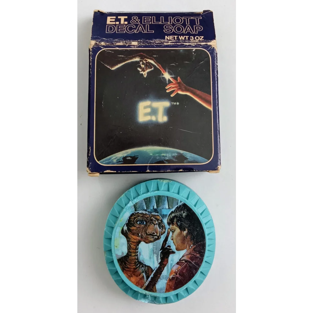 Vintage E.T. on Elliott Decal Soap Bar from 1982 Nostalgia Collection