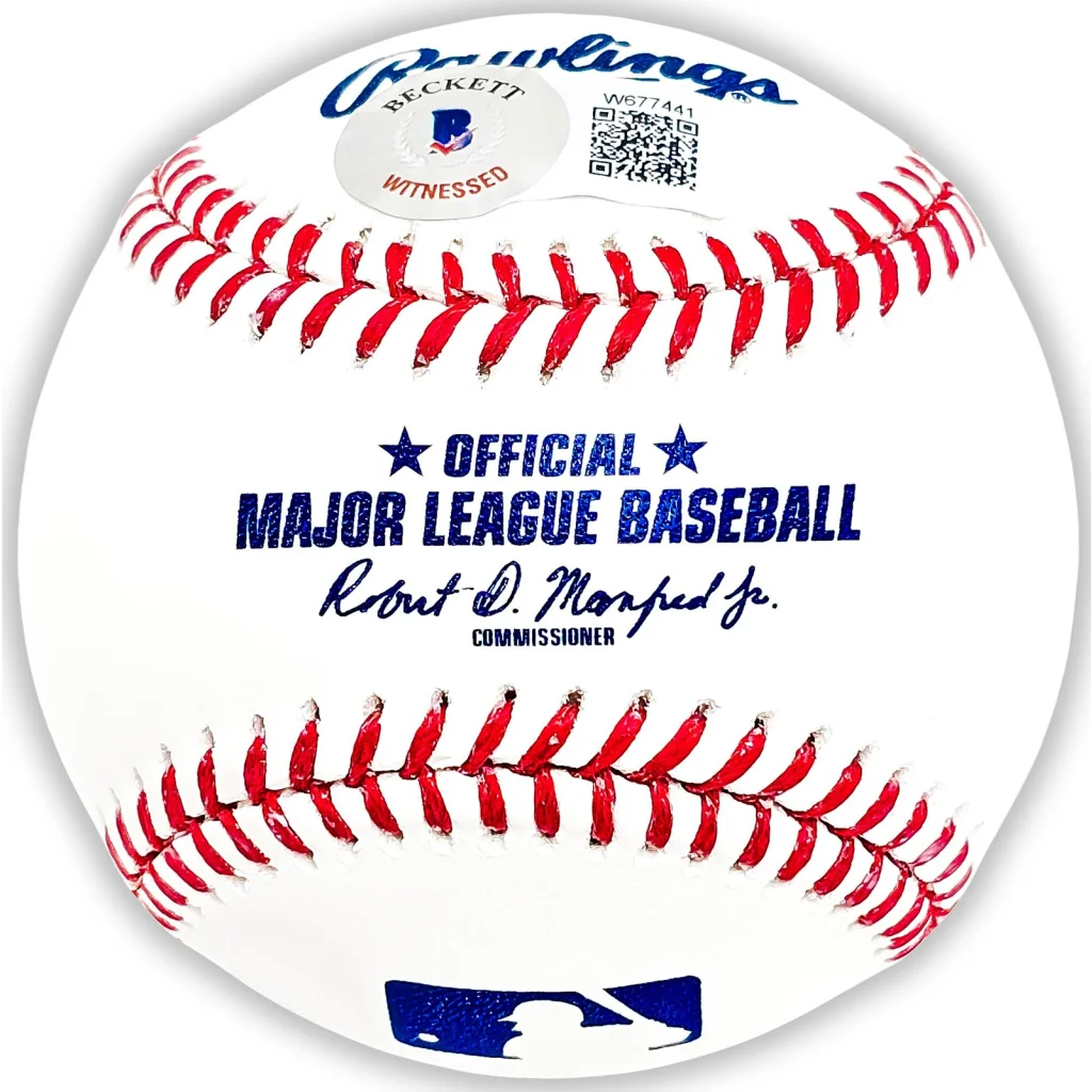 Elly De La Cruz autographed official MLB baseball with red stitching
