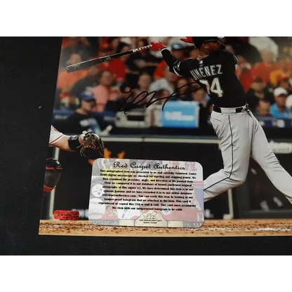 Autographed Eloy Jimenez signed 8x10 photo with authenticity sticker collectible