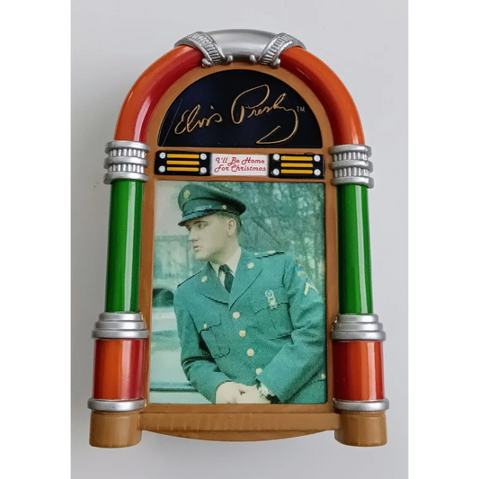 Elvis Christmas ornament jukebox for rock n roll holiday decor