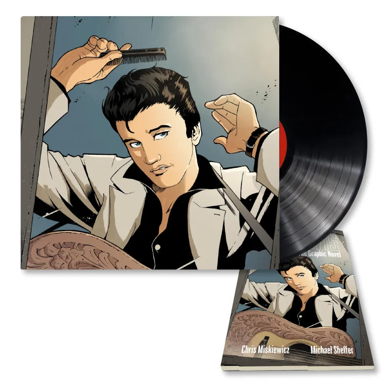 Elvis Presley picture disc with Blue Suede Shoes comic book and vinyl record