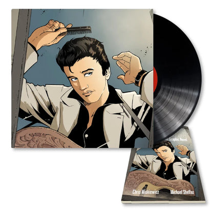 Elvis Presley picture disc with Blue Suede Shoes comic book and vinyl record