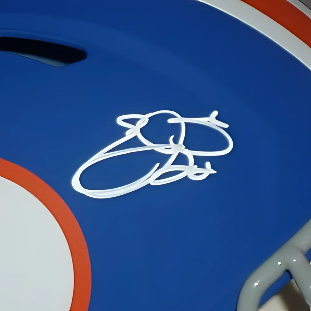 Emmitt Smith autographed Florida Gators blue helmet decal