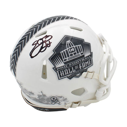 Emmitt Smith signed mini helmet with Hall of Fame logo
