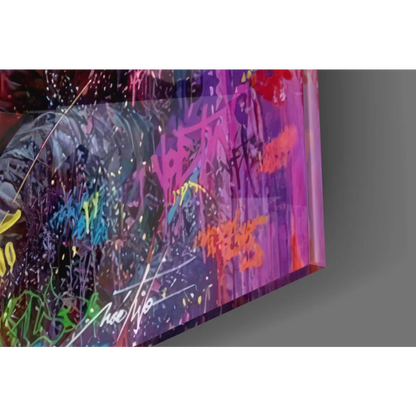 Vibrant Gorilla Graffiti Splash canvas wall art with bold spray paint strokes