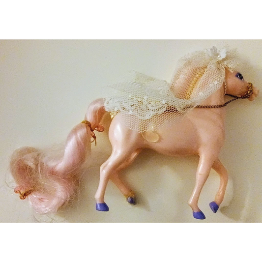 Enchanted Kingdom Spring Bride horse with golden mane and pink body