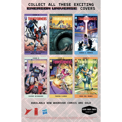 Six Transformers comic book variant covers for Epic Decepticon Leadership Battle Limited Edition