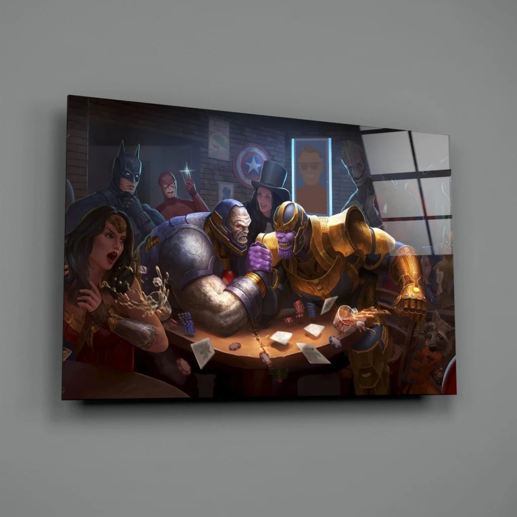 Thanos Infinity Gauntlet epic fantasy glass wall art