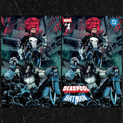 Epic Punisher Deadpool Batman crossover comic covers collectible