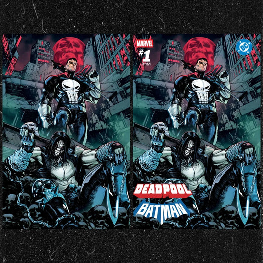 Epic Punisher Deadpool Batman crossover comic covers collectible