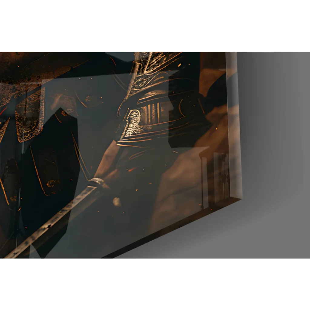 Epic Roman warrior wall art with gold Eiffel Tower keychain