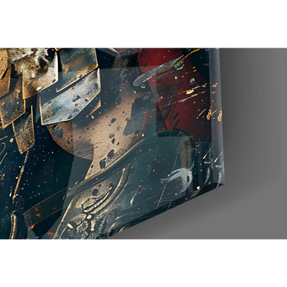 Distressed bronze Spartan warrior wall art canvas print