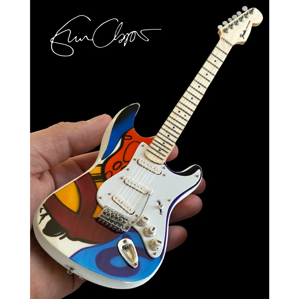 Eric Clapton Crash 2 mini guitar by Axe Heaven® with colorful design