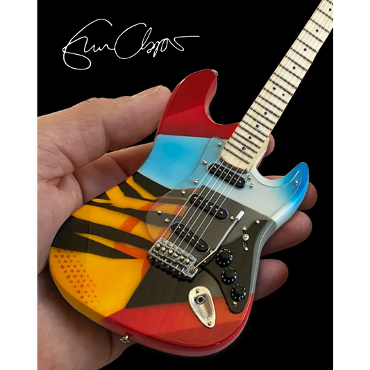 Eric Clapton mini guitar by Axe Heaven with colorful stripes