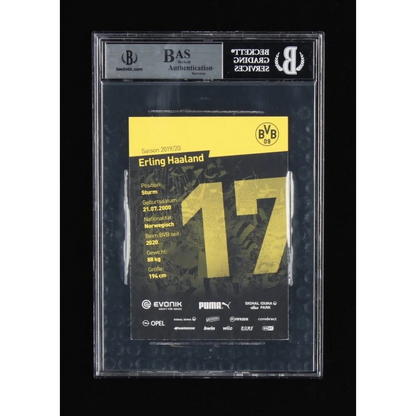 Erling Haaland Signed Beckett Graded Soccer Card Borussia Dortmund product image