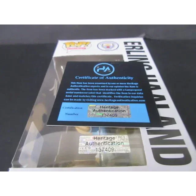 Erling Haaland Signed Funko Pop Manchester City with COA and authenticity label