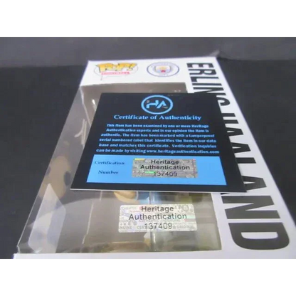 Erling Haaland Signed Funko Pop Manchester City with COA and authenticity label