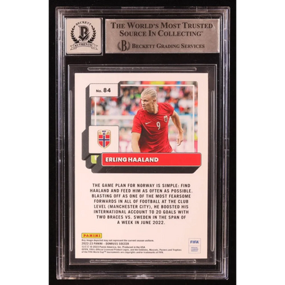 Erling Haaland signed soccer trading card in BGS slab collectible for fans