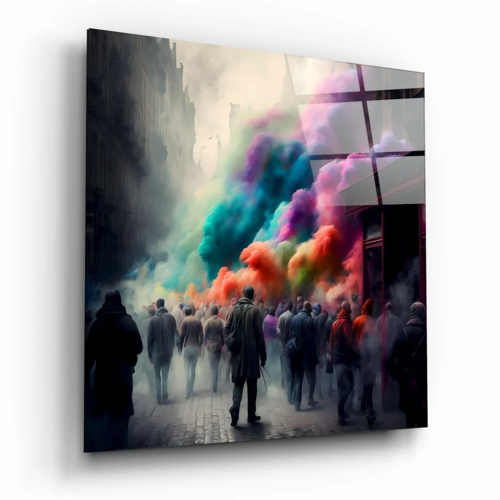 Stunning Glass Wall Art with Vibrant Abstract Colors | Insigneart USA | vintageantiquesgifts.com