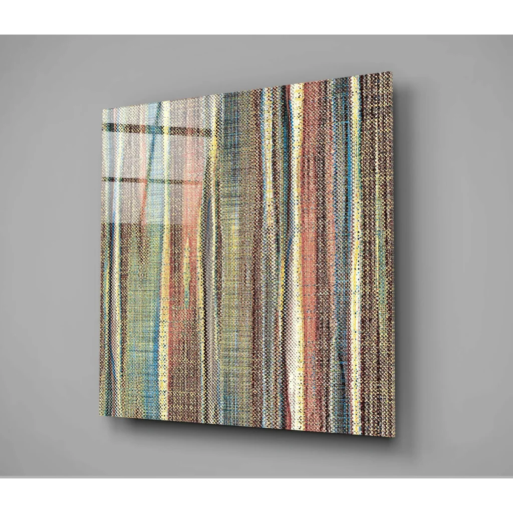 Textured abstract canvas wall art in earthy tones and muted pastels