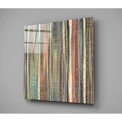 Textured abstract canvas wall art in earthy tones and muted pastels