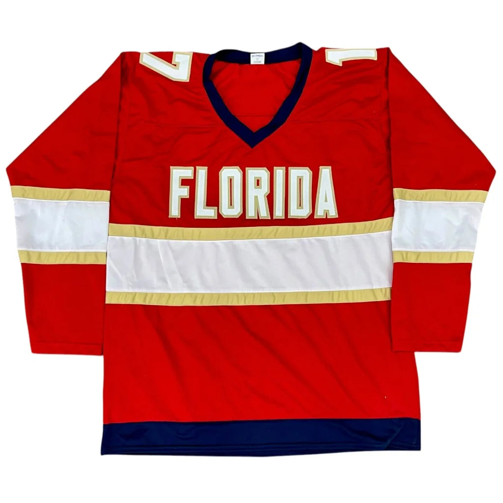 Evan Rodrigues autographed red Florida Panthers custom hockey jersey