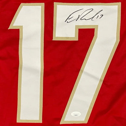 Evan Rodrigues autographed red Florida custom hockey jersey with number 17