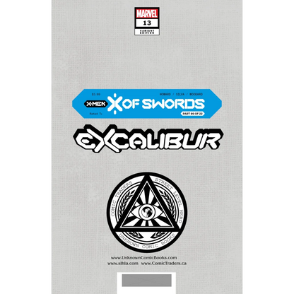 Marvel X-Men Excalibur X of Swords variant comic book cover featuring vibrant comic art