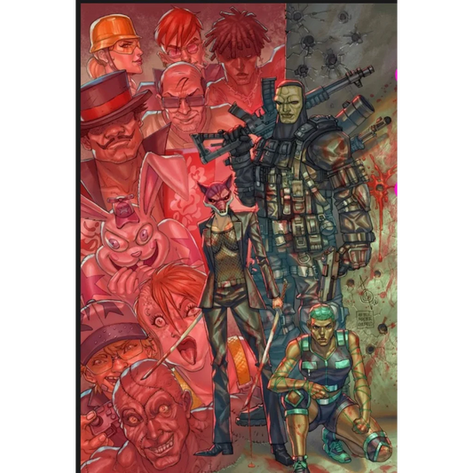 Gritty New Mutants 98 homage comic art by Alan Quah ltd 350 virgin variant