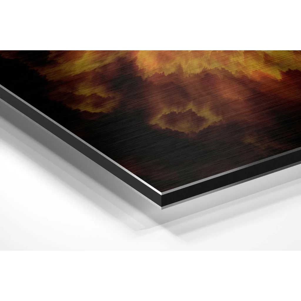 Fiery Sky Eye Canvas on Brushed Aluminium Dibond Wall Art | Glass Wall Art Print | vintageantiquesgifts.com