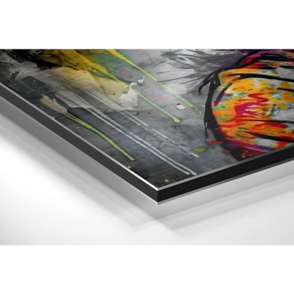 Vibrant Abstract Art on Brushed Aluminium Dibond | Glass Wall Art Print | vintageantiquesgifts.com