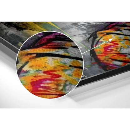 Vibrant Abstract Art on Brushed Aluminium Dibond | Modern Wall Art Decor | vintageantiquesgifts.com