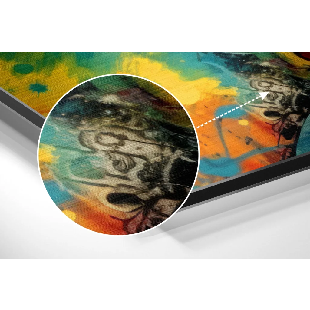 glass wall art Face of Her Brushed Aluminum Dibond Wall Art