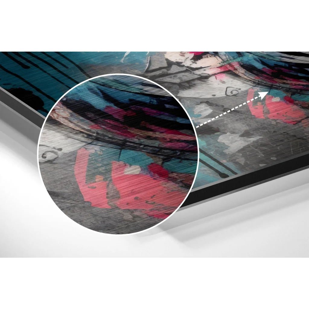 Vibrant Abstract Art on Brushed Aluminium Dibond | Modern Wall Art Decor | vintageantiquesgifts.com