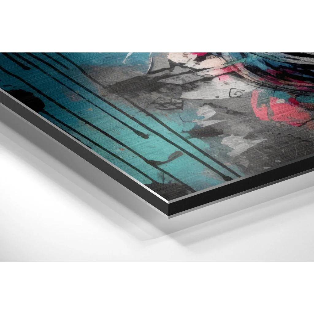 Vibrant Abstract Art on Brushed Aluminium Dibond | Glass Wall Art Print | vintageantiquesgifts.com