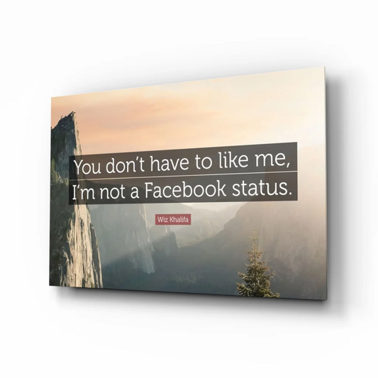 Wiz Khalifa mountain sunset canvas wall art print with sassy quote