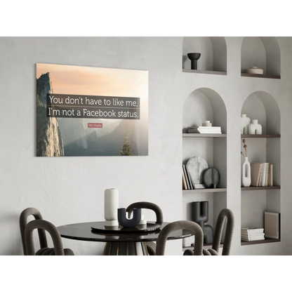 Misty mountain wall art canvas with Wiz Khalifa quote