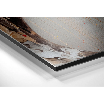 Stunning Abstract Art on Brushed Aluminium Dibond Canvas | Glass Wall Art Print | vintageantiquesgifts.com