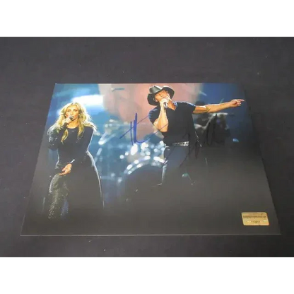 Autographed Faith Hill and Tim McGraw signed 8x10 photo, authentic EUA memorabilia