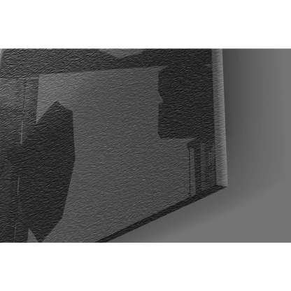 Majestic eagle golden eye textured gray glass wall art print