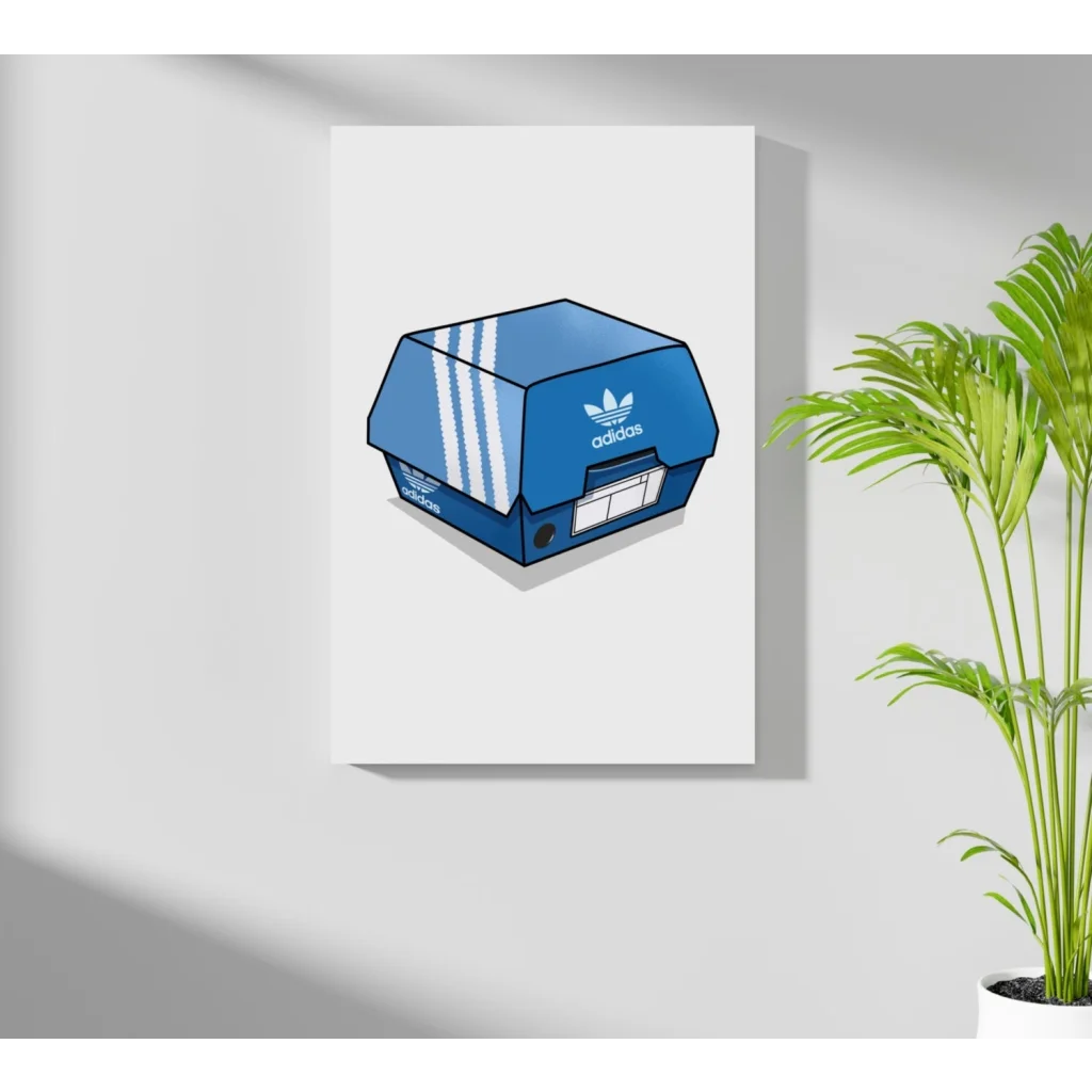 Blue Insigne Aluminum Prints Adidas hamburger box canvas art