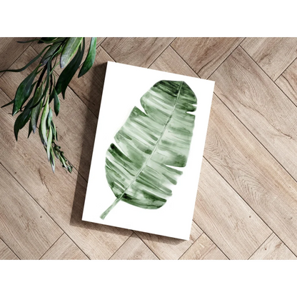 Watercolor banana leaf on insigne aluminum print