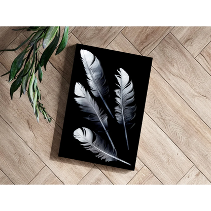 Stunning White Feathers Insigne Aluminum Prints | Modern Wall Art Decor | vintageantiquesgifts.com