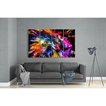 Explosive Color Burst Abstract Wall Art Canvas | Modern Wall Art Decor | vintageantiquesgifts.com