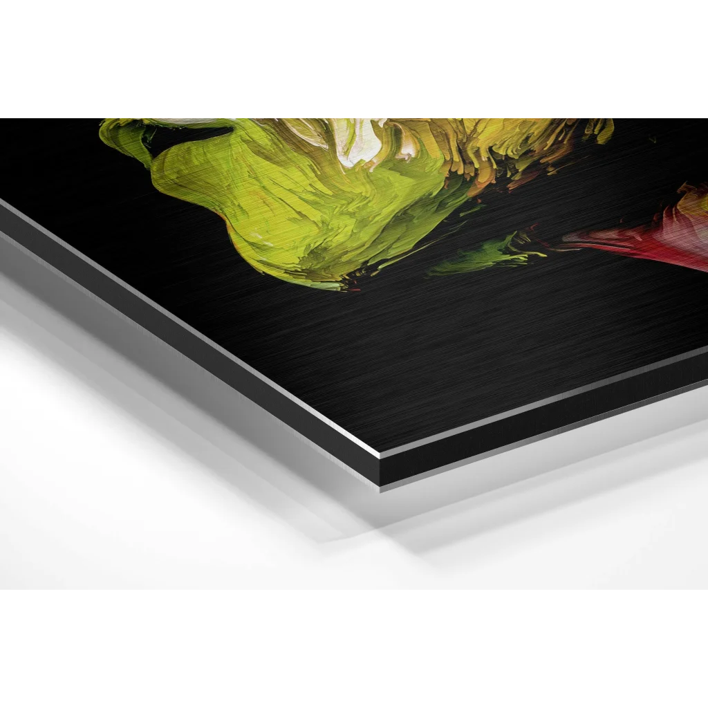 Vibrant Lion Abstract Art on Brushed Aluminium Dibond Print | Glass Wall Art Print | vintageantiquesgifts.com