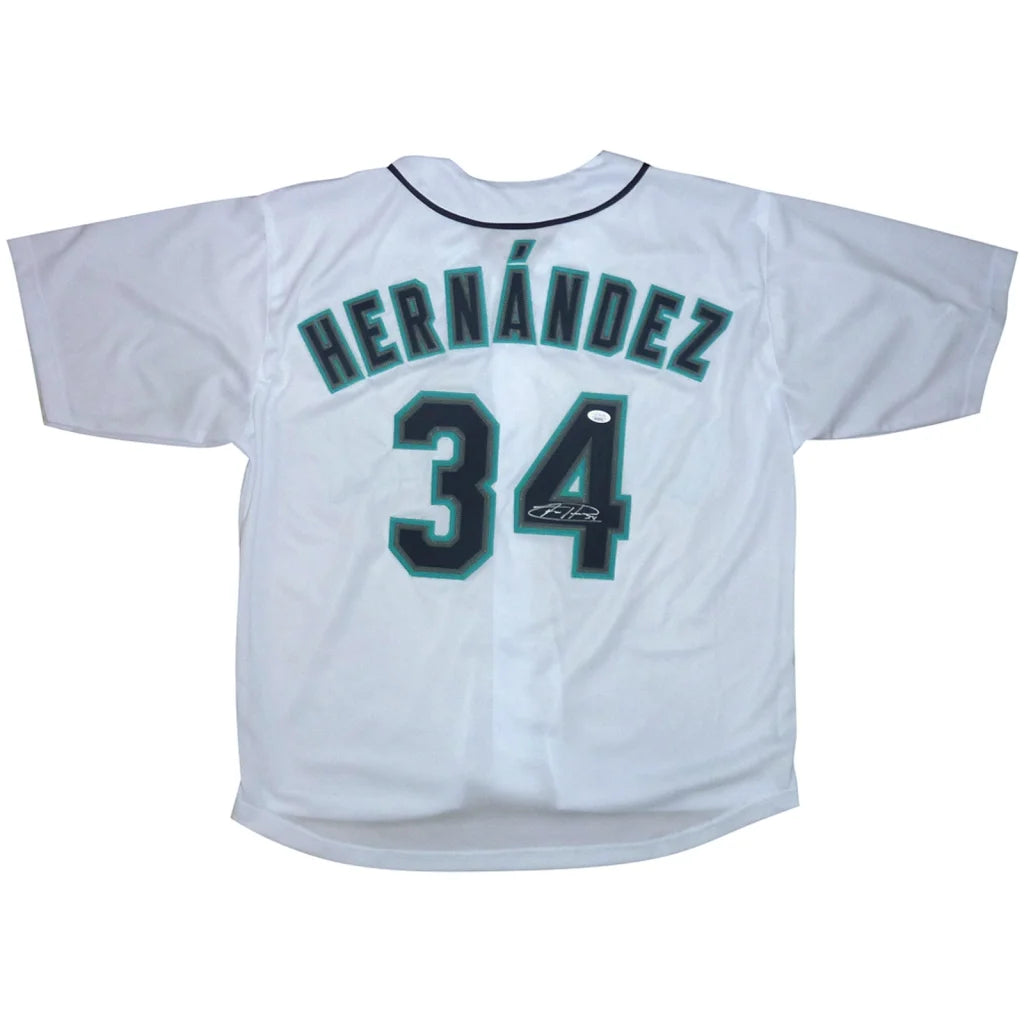 Felix Hernandez King Felix autographed white custom jersey #34