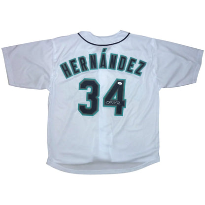 Felix Hernandez King Felix autographed white custom jersey #34
