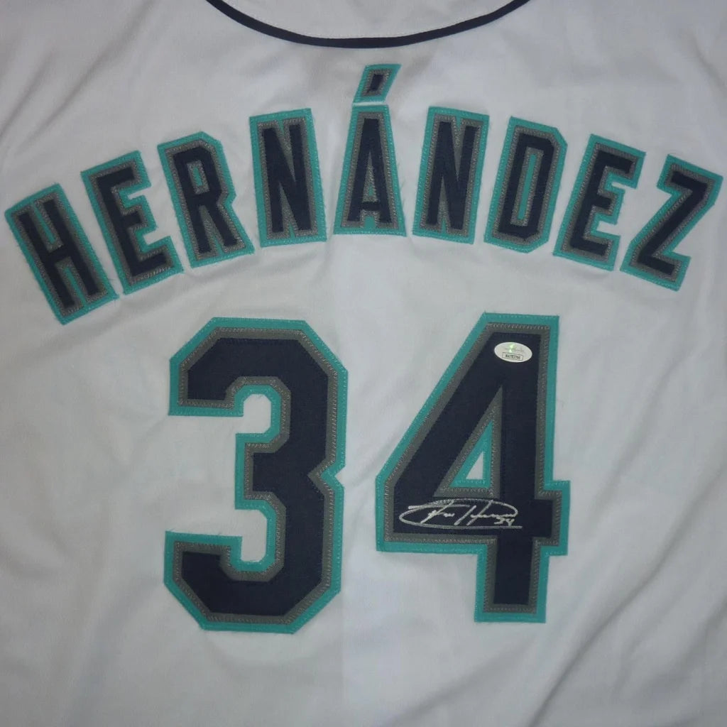 Felix Hernandez King Felix autographed white custom jersey #34