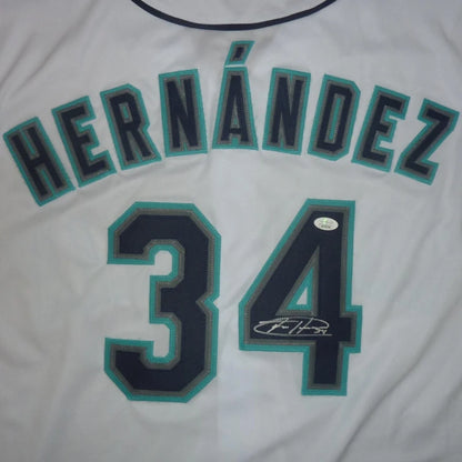 Felix Hernandez King Felix autographed white custom jersey #34